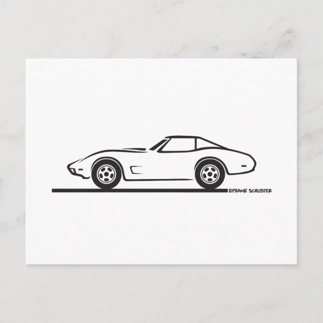 1974 1975 1976 1978 Chevrolet Corvette Hard Top T Postcard (Front)