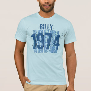 1974 40th Birthday or any Year Vintage BLUE V01F T-Shirt