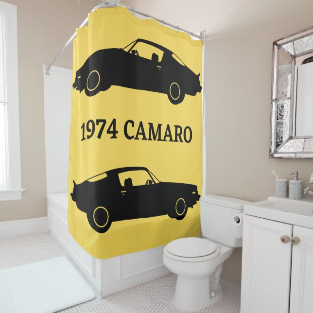 1974 Camaro Muscle Car Shower Curtain (In Situ)