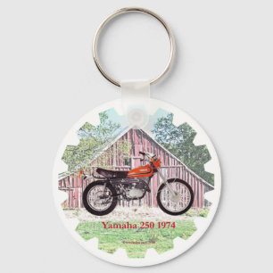 1974 Classic Motorcycle Yamaha 250 Key Ring