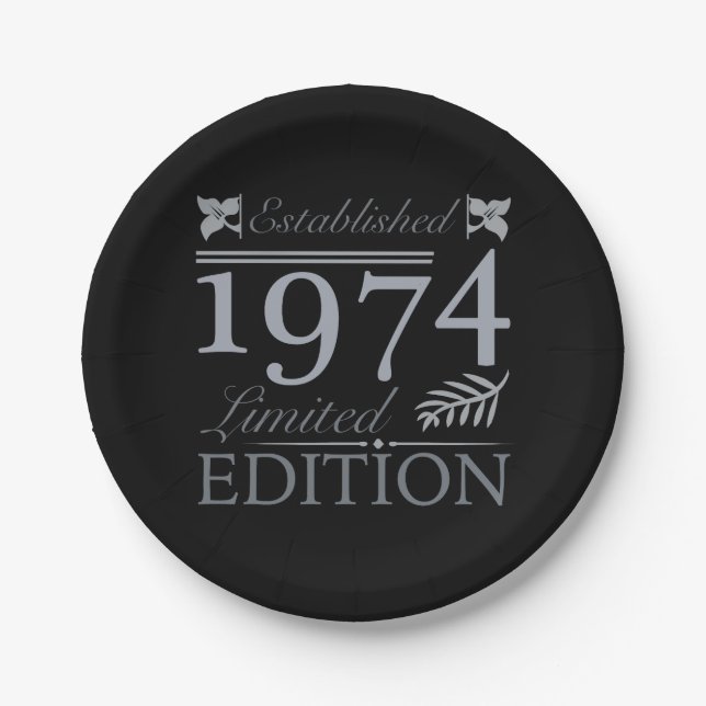 1974 Limited Edition 50 Years Old Paper Plate (Front)