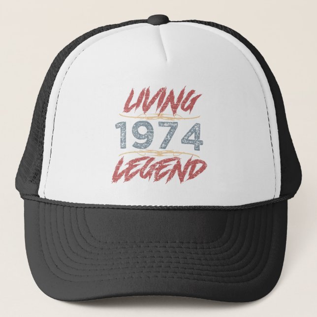 1974 Living Legend 50th Birthday Trucker Hat (Front)