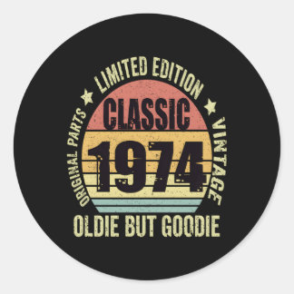1974 Oldie But Ie 49Th Classic Round Sticker