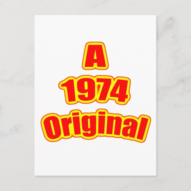 1974 Original Red Postcard (Front)