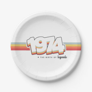 1974 The birth of legends Paper Plate