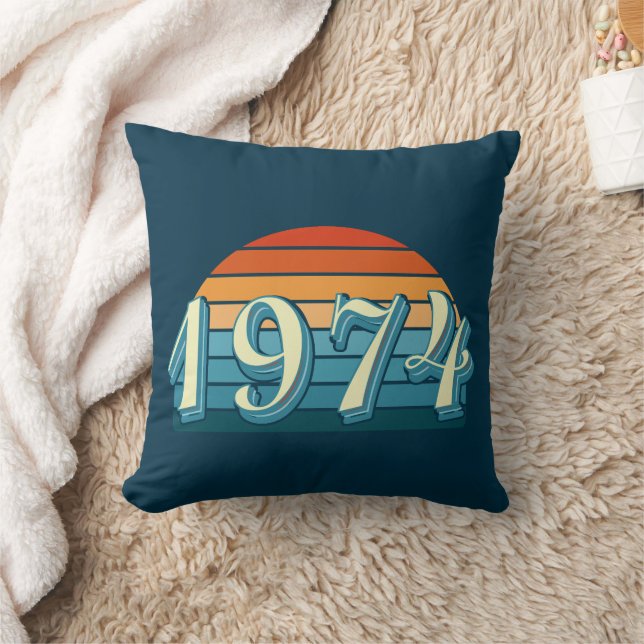 1974 Vintage 50th Birthday Cushion (Blanket)