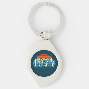 1974 Vintage 50th Birthday Key Ring
