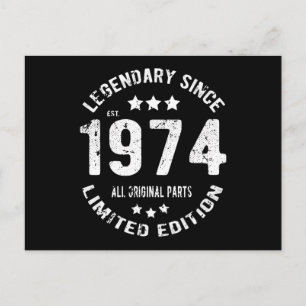 1974 Vintage Birthday Postcard