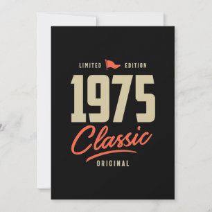 1975 Classic Birthday Gift Thank You Card