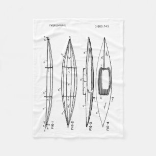 1975 Kayak Patent Design Fleece Blanket