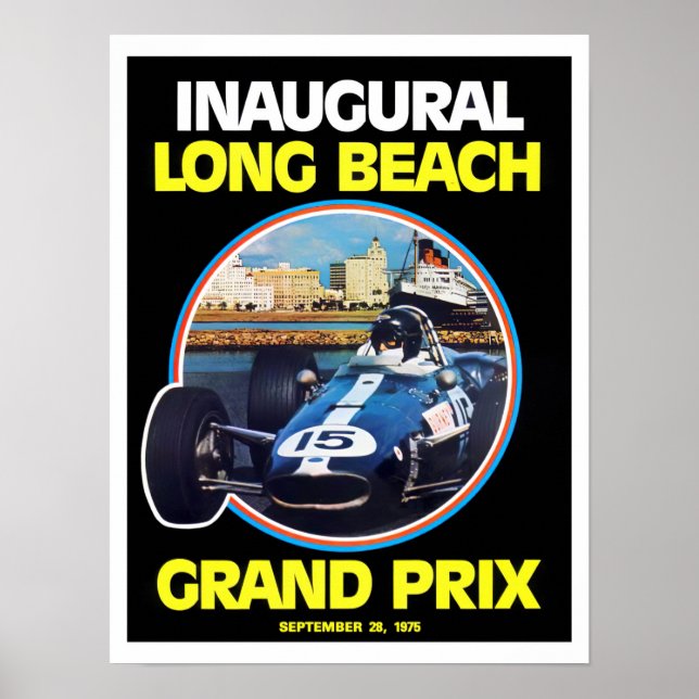 1975 Long Beach Grand Prix car racing Poster (Front)