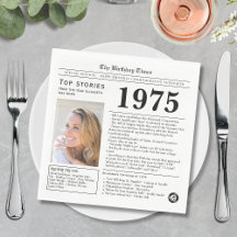 1975 Newspaper Birthday Trivia