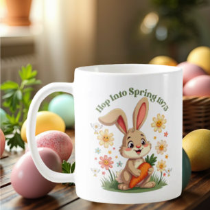 1975 Retro Spring Bunny coffee mug