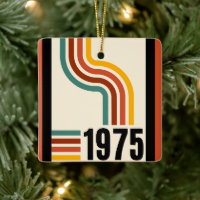 1975 Retro Stripe Rainbow Vintage Poster