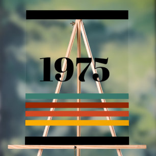 1975 Retro Stripe Vintage Acrylic Sign
