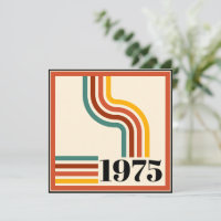 1975 Retro Stripe Vintage Orange