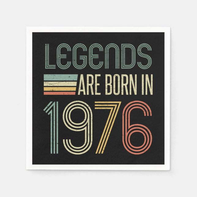 1976 50th Birthday Legends Napkin (Front)