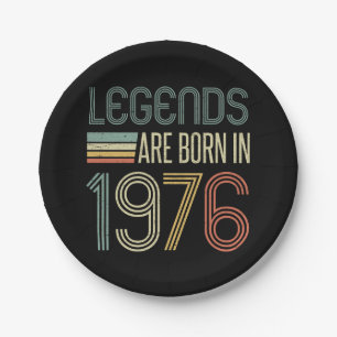 1976 50th Birthday Legends Paper Plate