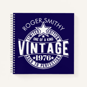 1976 50th Birthday Vintage Aged to perfection Notebook