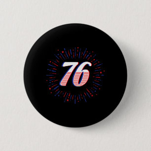 1976 America USA _ Independence Day _ 4th Of July 6 Cm Round Badge