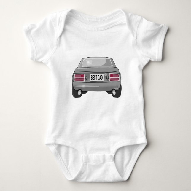 1976 Datsun 280Z Grey Baby Bodysuit (Front)