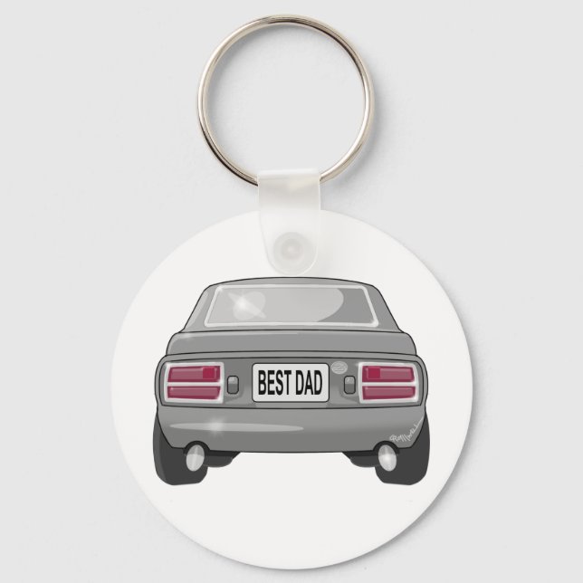 1976 Datsun 280Z Grey Key Ring (Front)