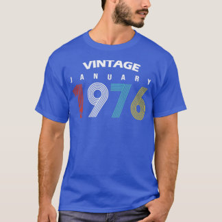 1976 January Vintage Birthday Gif T-Shirt