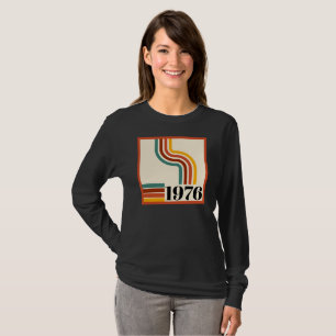 1976 Retro Stripe 50th Birthday Vintage T-Shirt