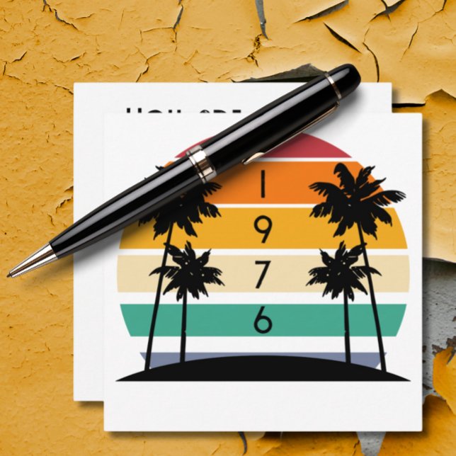 1976 Retro Stripe Sunset Vintage  Invitation (Creator Uploaded)