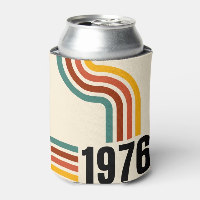 1976 Retro Vintage Poster 50th Birthday Can Cooler (Can Front)