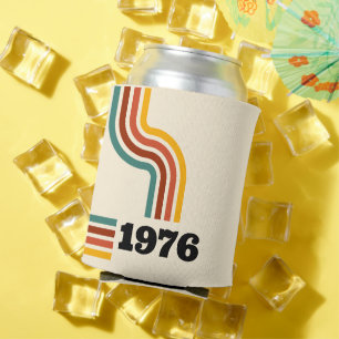 1976 Retro Vintage Poster Birthday or Reunion Can Cooler