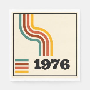 1976 Retro Vintage Poster Birthday or Reunion Napkin