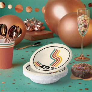 1976 Retro Vintage Poster Birthday or Reunion Paper Plate