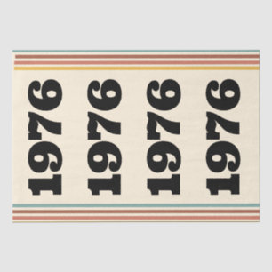 1976 Retro Vintage Poster Birthday or Reunion Tissue Paper