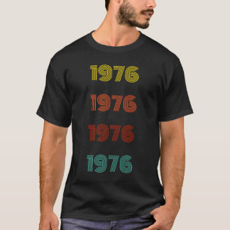 1976 Retro Year Typography T-Shirt