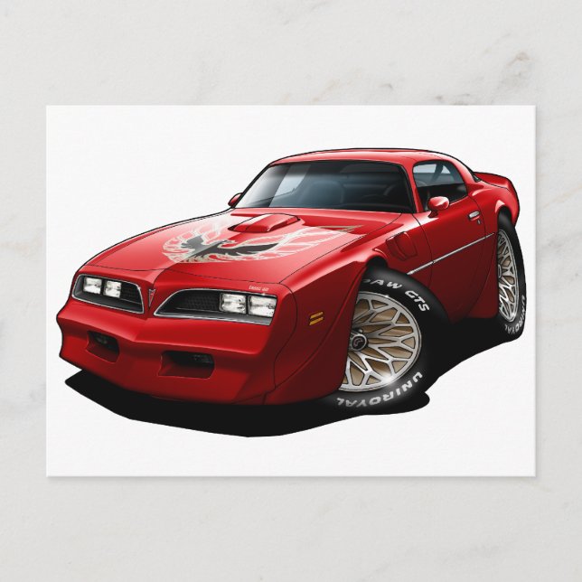 1977-78 Trans Am Red Postcard (Front)