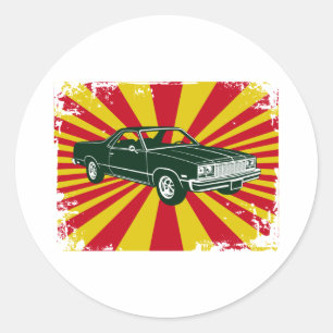 1977 Chevrolet El Camino Classic Round Sticker