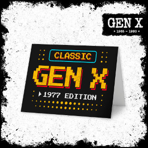 1977 Gen X Classic Retro Gamer Gaming Birthday Card
