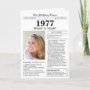 1977 Newspaper Birthday card