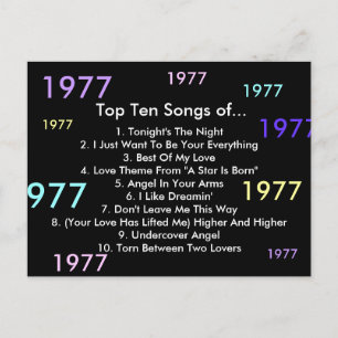 1977 Songs Postcard