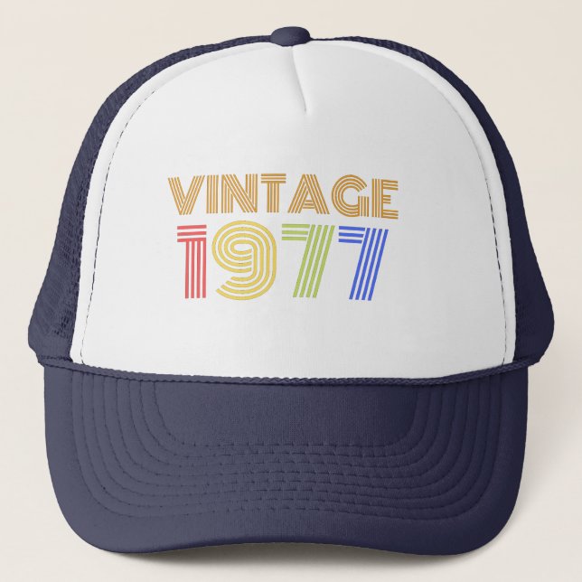 1977 Vintage 42th Birthday Gift Trucker Hat (Front)