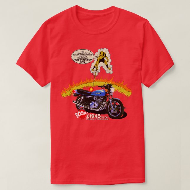 1978 GS 1000 Vintage Magazine advertising T-Shirt (Design Front)