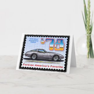 1978 Silver Anniversary Edition Corvette Card