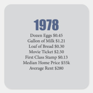 1978 SQUARE STICKER