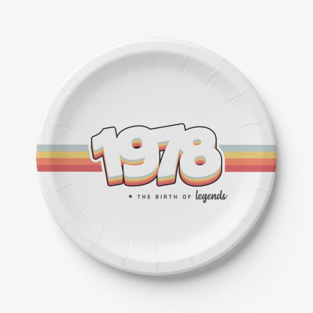 1978 The birth of legends Paper Plate (Front)