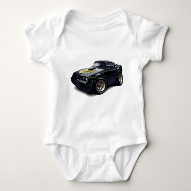 1979-81 Trans Am Black Car Baby Bodysuit (Front)