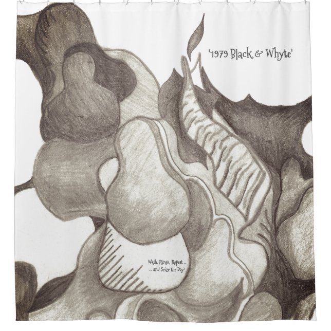 *'1979' Black & Whyte' design Shower Curtain (Front)