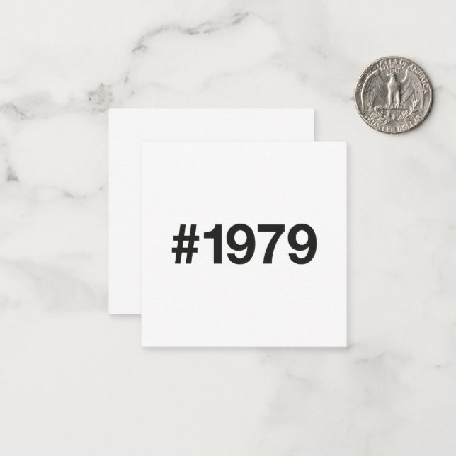 1979 Hashtag 46 Birthday Anniversary Card (Front/Back In Situ)