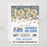 1979 High School College Reunion Invitation