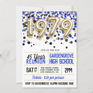 1979 High School College Reunion Invitation